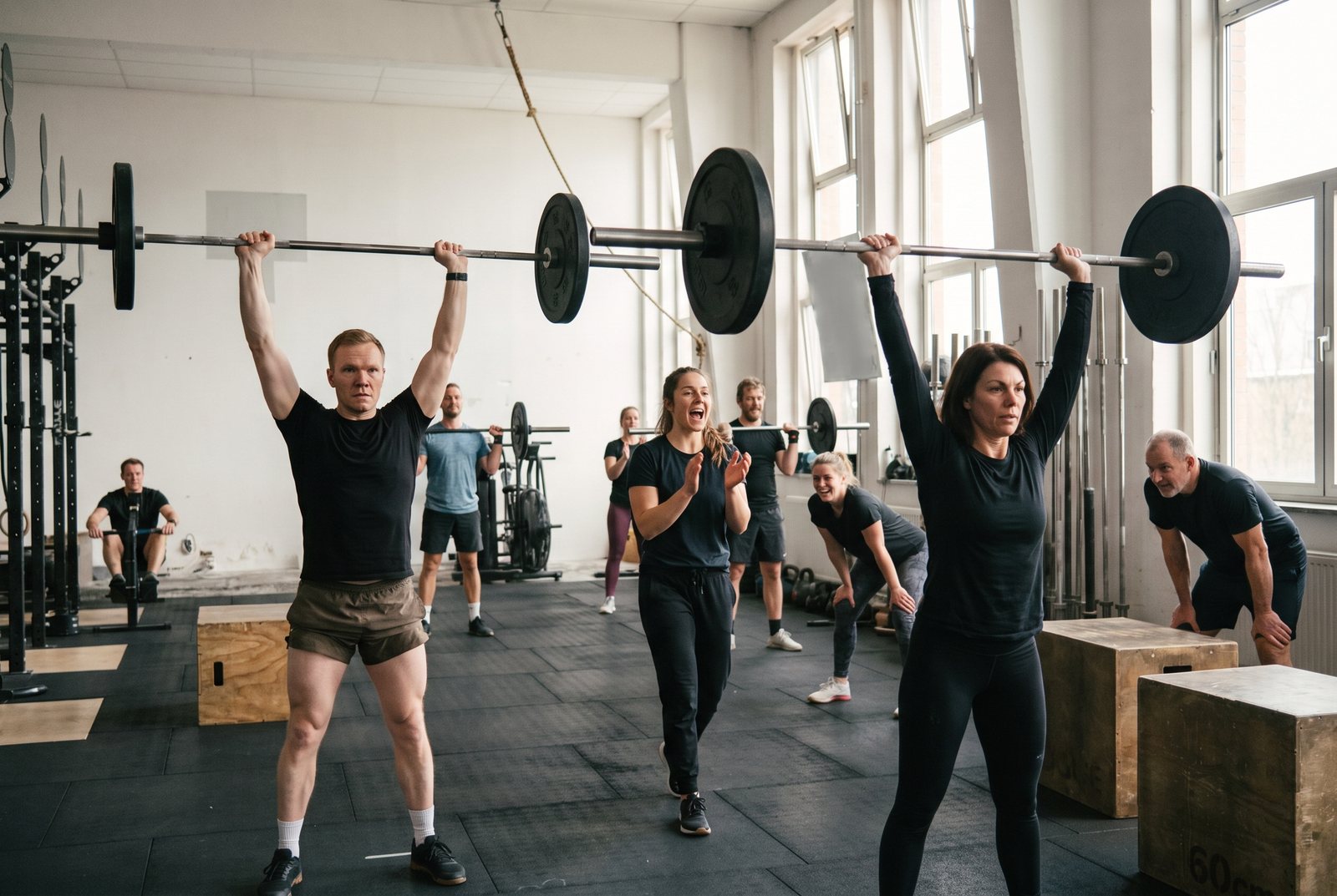 Kleingruppe beim Fitnesskurs mit Anleitung bei AXT Athlete in Berlin-Lichtenberg